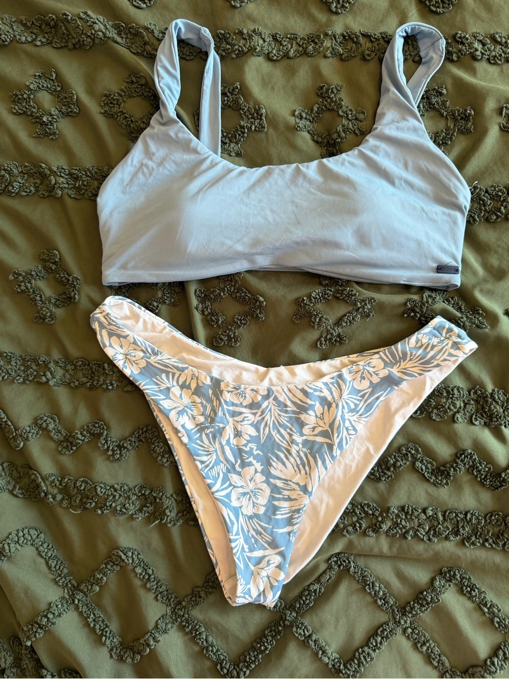 Light Blue Floral Bikini Set